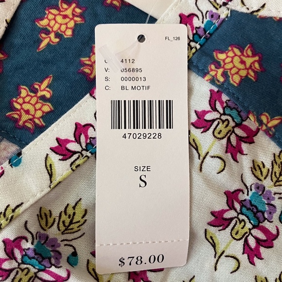 NWT - Anthro Maeve 3/4 Sleeve Floral Top S - Picture 10 of 10